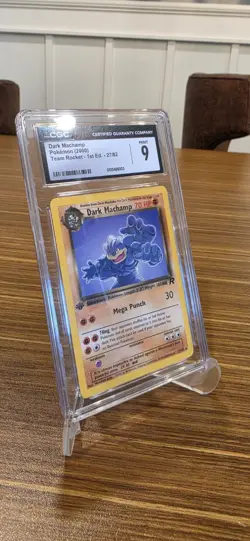 CGC 9 MINT Dark Machamp Team Rocket 1st Edition 27/82 Pokemon Card - Image 2