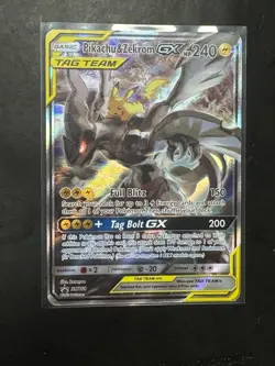 Pikachu & Zekrom GX SM168 Holo Promo Tag team Pokemon Card - Image 1