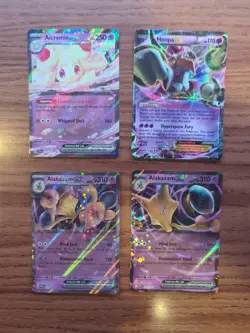 Pokemon Cards Lot Of 4 Ex Psychic Type Alakazam/Hoopa/Alcremie - Image 1