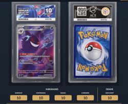 Pokemon Gengar Illustration Rare Card Gem Vol 3 0307/07 Chinese Exclusive Ace 10 - Image 3