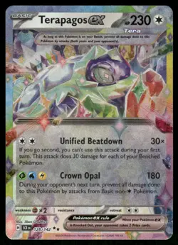 Pokemon Cards Terapagos ex 128/142 Stellar Crown Double Rare NM *2 - Image 1