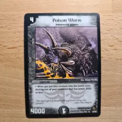 Poison Worm Duel Masters DM02 Rare card TCG CCG ENGLISH LP #154 - Image 1