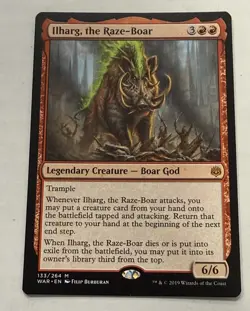 Ilharg, the Raze-Boar War of the Spark MTG Magic the Gathering excellent free sh - Image 1