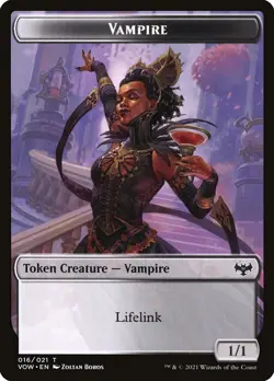 Vampire Token - #16 (Lifelink) - Innistrad: Crimsom Vow - NM MTG - Image 1