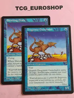 Shrieking Drake (×2)●ENGLISH + PORTUGUESE●VISIONS●1997●COMMON●MTG●LP #2522 - Image 1