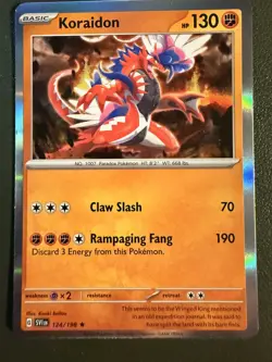 Pokemon TCG Koraidon 124/198 Scarlet & Violet SV1 Holo NM - Image 1