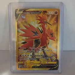 Pokemon Galarian Zapdos V 182/172 Brilliant Stars Secret Rare Holo 200 HP - Image 1
