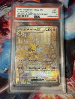 Pokemon Alakazam EX TCG Scarlet & Violet 151 Card PSA 9 - Image 1