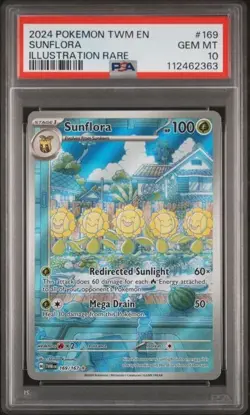 Pokemon Sunflora 169/167 Sv06: Twilight Masquerade Illustration Rare PSA 10 - Image 1