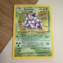 Pokemon TCG Nidoking 11/102 Base Set Holo Rare Unlimited - Image 1