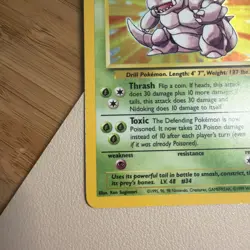 Pokemon TCG Nidoking 11/102 Base Set Holo Rare Unlimited - Image 2