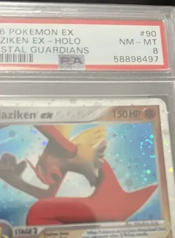 Pokemon Blaziken ex EX Crystal Guardians Holo Rare #90 PSA 8 2 Swirls - Image 2