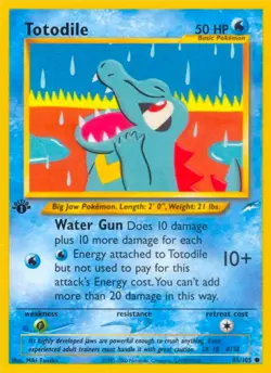 Pokemon 2002 Totodile #85 Neo Destiny 1st Edition CGC 9.5 Mint+ LOW POP 🐊💧🔵 - Image 3