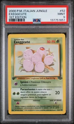 Pokemon PSA 9 Exeggcute #52 Jungle 1st Edition 2000 Italiano - Image 2