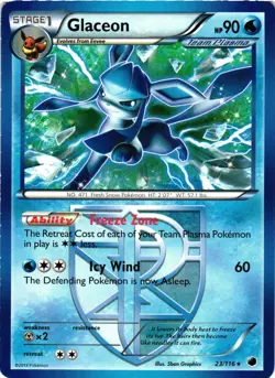 Pokemon TCG Glaceon (Team Plasma) 23/116 Plasma Freeze Regular LP/MP - Image 1