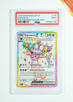 Pokemon PSA 9 Espeon Ex #175 SVP IT Pre Premium Figure Coll 2025 Italiano - Image 1