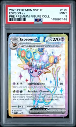Pokemon PSA 9 Espeon Ex #175 SVP IT Pre Premium Figure Coll 2025 Italiano - Image 2