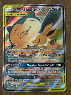 Pokemon Eevee & Snorlax GX TAG TEAM Promo Holo SM169 English - Image 1