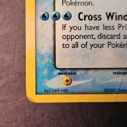 2005 Pokemon EX Unseen Forces Suicune Holo Gold Star #115/115 HEAVILY DAMAGED - Image 5