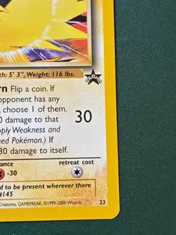 Pokemon TCG Zapdos 23 Black Star Promo WOTC NM-c - Image 5