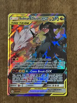 Pokemon TCG Reshiram & Zekrom GX 157/236 Cosmic Eclipse Tag Team - Image 1