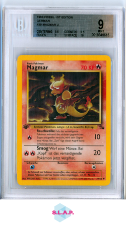 MAGMAR POKEMON 39 1999 FOSSIL - DEUTSCH BECKETT 9 - Image 1