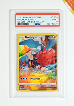 Pokemon PSA 9 Druddigon #TG09 Full Art Tempesta Argentata 2022 Italiano - Image 1
