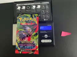 22.49g VERY HEAVY Phantasmal Flames Pokemon Sealed Booster Pack New SIR/HRU - Image 1