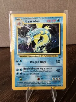 Pokemon Gyarados Second Print Base Set Holo Rare 006/102 1999 100 HP English - Image 1