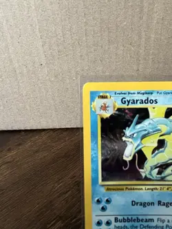 Pokemon Gyarados Second Print Base Set Holo Rare 006/102 1999 100 HP English - Image 2