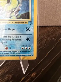 Pokemon Gyarados Second Print Base Set Holo Rare 006/102 1999 100 HP English - Image 4