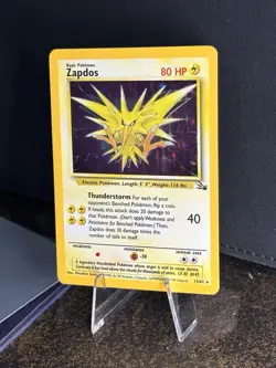 Zapdos Fossil Set Holo MP-LP 15/62 1999 Rare Pokemon - Image 2