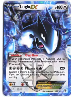Lugia EX 108/135 Holo EX Rare Plasma Storm Pokemon - Image 1