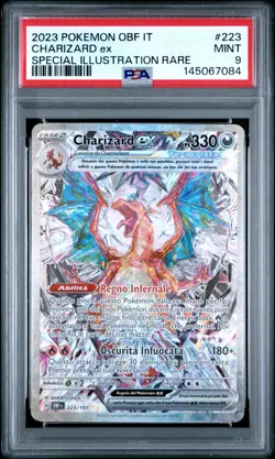 Pokemon PSA 9 Charizard Ex #223 OBF Special Illustration Rare 2023 Italiano - Image 2