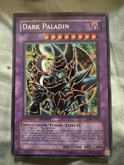 Yugioh Dark Paladin LIMITED EDITION Secret Rare DMG-001 LP - Image 1