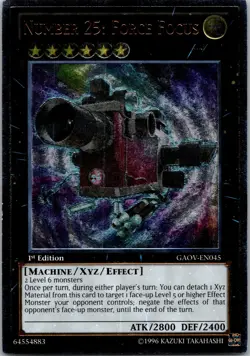 Yugioh Number 25: Force Focus GAOV-EN045 1st Edition Ultimate Rare NM - Image 1