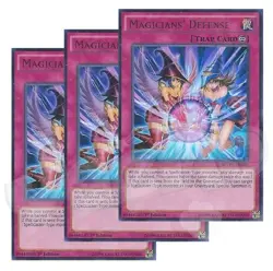 Yugioh - Magicians' Defense x 3 - 1st Edition Ultra Rare NM - Free Holo - Image 1