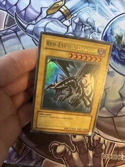 Yugioh Red-Eyes Black Dragon SDJ-001 Unlimited Edition Holo Rare MP (WNU) - Image 4