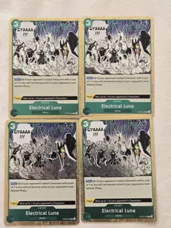 PlaySet. One Piece CCG Electrical Luna OP08-036 - Two Legends ENGLISH FOIL Rare - Image 1