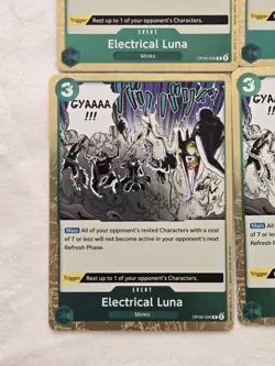 PlaySet. One Piece CCG Electrical Luna OP08-036 - Two Legends ENGLISH FOIL Rare - Image 2