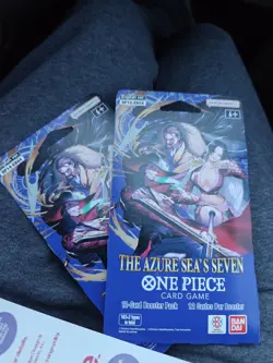 One Piece TCG The Azure Sea's Seven Factory Sealed Sleeved Booster OP-14 x2 - Image 1