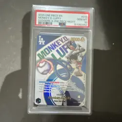 Bandai Monkey D. Luffy Leader Promo Dodgers x One Piece Night PSA 10 2025 #010 - Image 1