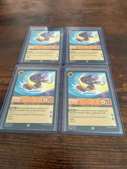 (4x) Disney Lorcana Stitch - Carefree Surfer 24/204 Fabled Legendary Regular - Image 2
