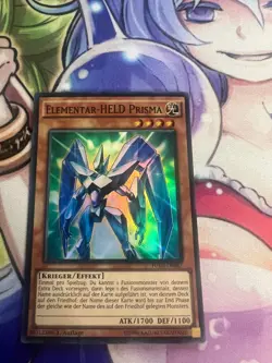 ELEMENTAL HERO PRISMA SUPER RARE GERMAN FUEN-EN047 DE047 NEAR MINT YUGIOH - Image 1