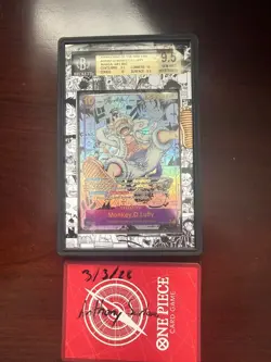 One Piece TCG Monkey D Luffy Gear 5 OP05-119 Manga Alt Art BGS 9.5 Gem Mint Engl - Image 1