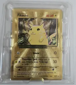 Pokemon TCG Celebrations Pikachu Gold Metal Card 58/102 - Image 1