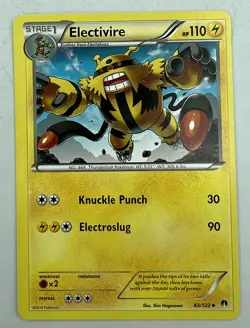 ELECTIVIRE 43/122 2016 - XY BREAK POINT UNCOMMON Pokemon CARD - LP PLAYED - Image 1