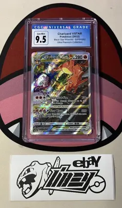 CGC 9.5 BLUE LABEL 10 GEM MINT Charizard VSTAR SWSH262 PROMO UPC Pokemon Card - Image 1