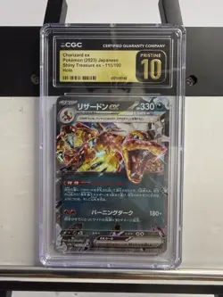 CGC 10 Pristine Charizard ex 115/190 Shiny Treasure ex 2023 Pokemon Card - Image 1