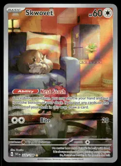 Pokemon Cards Skwovet 222/198 Scarlet & Violet Illustration Rare NM - Image 1